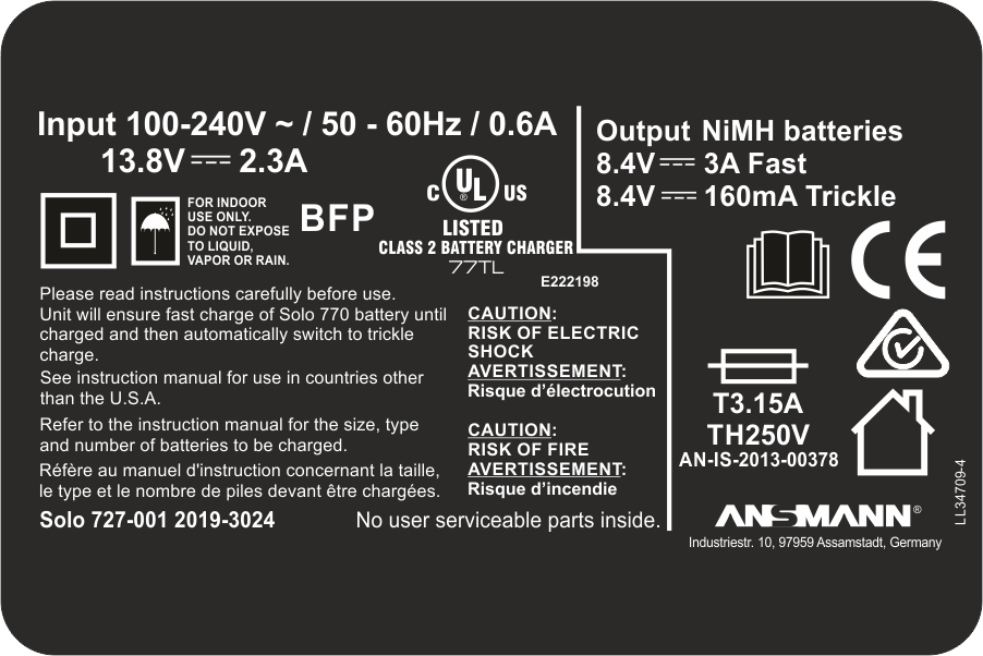 Solo727_by_ANSMANN_charger_for_Solo770_3Ah_Battery_Batons_Only_back_label.png